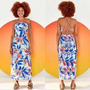 Farm Rio Blue Color Birds Midi Dress NWT Size XL